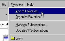 picture of IE menu
